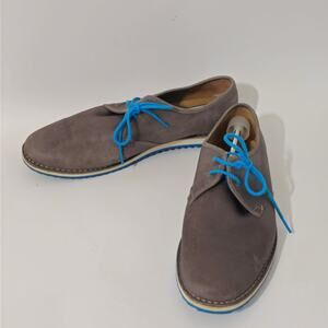 Clarks Mens 13292 Nubuck Lace Up Casual Shoes Slate Blue Size 13M